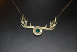Shell Casing Antler Necklace