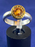 Shell Casing Ring With Sterling Band