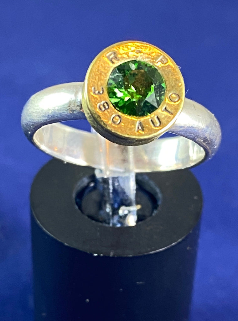 Shell Casing Ring With Sterling Band – On Cord Creations