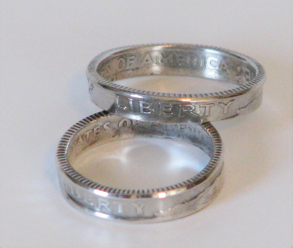 Silver Dime Coin Rings – On Cord Creations