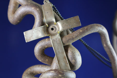 Shell Casing Cross Shell Casing Cross Necklace – On Cord Creations