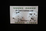 fused glass post earrings white with black accents